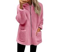 Cocila Veste Polaire Pour Femme Fermeture éClair IntéGrale Douce LéGèRe Manches Longues Capuche Avec Poches 2025 Manteau CintréE Pink Xl Veste Legere Femmes Officier Femmes Longue En