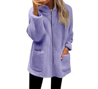 Cocila Veste Polaire Pour Femme Fermeture éClair IntéGrale Douce LéGèRe Manches Longues Capuche Avec Poches 2025 Manteau CintréE Purple L Veste éTé Femmes Officier Femmes Moto Homologué