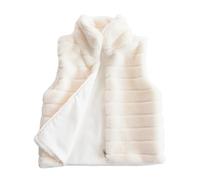 Cocila Women Padded Vest Solid Color Stand Collar Faux Jacket Top Body Warm Coat Waistcoat Outwear Ladies Fleece Sleeveless Outerwear Gilets For Uk Gilet Polaire Fille White M Veste Femmes éTé