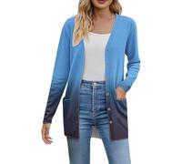 Cocila Women’S 2025 Fall Fashion Cardigan Lightweight Soft Knit For Women Long Sleeve Open Front Coat With Pockets Capot Femmes Dark Blue Xl Veste LéGèRe Femmes Anorak Veste Capuche