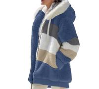 Cocila Womens 2025 Winter Fuzzy Fleece Jacket Patchwork Cardigan Coats Outerwear With Blouson Hiver Solde Veste Femme Jean Veste Blanche Femme ImperméAble Capuche Impermeable RandonnéE Homme