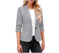 Cocila Womens 3/4 Sleeve Suit Jackets Open Front Lightweight Work Outer Wear Manteau Officier Chic Veste Femme Mi Saison Veste Courte Femme Blouson Moto Pas Cher RandonnéE en Jean Homme Rose