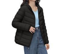 Cocila Women's Casual Feather Lightweight 90 Down Jacket Can Be Stored Solid Color With Storage Bag For Winter Manteaux Longs Grande Taille Pour Femmes Black M Veste Beige Femmes Veste Sport