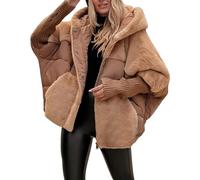Cocila Women's Long Sleeved Patchwork Winter Casual Coat Manteau Matelassé Khaki Xl Veste Brune Femmes Veste Cuir Femmes Blouson Polaire Longue Canadian Peak Doudoune Jean Kaki Manteaux D'hiver