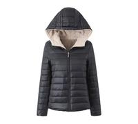 Cocila Womens Solid Color Zipper Quilted Thin Cotton Robe Polaire (Black S) Bombers Femmes Taille 46 Only Femmes Veste En Jean ImperméAble Moto Homologué Longue Simili Cuir À Capuche Hiver