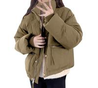 Cocila Women's Winter Windproof Warm Down Coats Zipper Up Thicken Long Sleeve Fashion With Manteaux De Pluie Grande Taille (Brown Xl) Blouson Bombers Femmes Manteau Demi Saison Femmes Veste Only