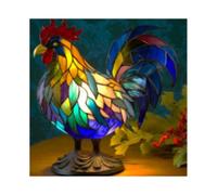 (cock)2024 Animal Table Lamp Series Stained Glass Animals Shape Table Lamp 3d Animal Shape Table Lamps For Home Decorations For Home