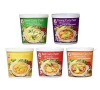 Cock Brand - set de dégustation Currypasten - 5 pièces (5 x 400g) - 5 variétés, 1 boîte chacune
