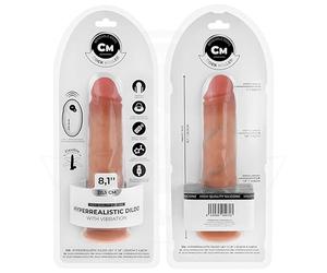 COCK MILLER Gode Réaliste Vibrant, Silicone Médical, Télécommande Sans Fil, Base Ventouse, IPX7 Étanche, 20,5 cm x 4,3 cm