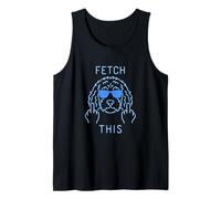 Cockapoo Allemand Humoristique avec Inscription « Fetch This Dog » Débardeur