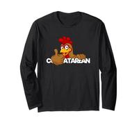 Cockatarien Cartoon Rooster - Poulet Fun Love Humor Design Manche Longue