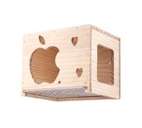 Cockatiel Nesting Box, Wooden Bird House, Natural Wood Box, Small Bird Breeding Parrot Nesting Box Bird Breeding House Wooden Bird Nest Cockatiel Breeding Box Parrot Bird House