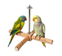 Cockatiel Perch Wood Rotating Parakeet Standing Pole