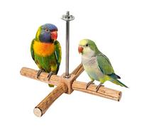 Cockatiel Perch, Wooden Rotating Bird Toy Stand, Parakeet Macaw Cage Perch for Boredom Relief Beak Grinding Claw Health Care Chewing Entertainment Motion Simulation and Mental Stimulation Use