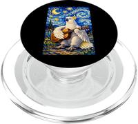Cockatoo Parrot Playing Guitar Whimsical Art Music Camping PopSockets PopGrip pour MagSafe