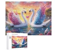 Cockatoos Roses et Blancs au Coucher du Soleil Puzzle 500 Pièces pour Famille Activité De Groupe Coopération Familiale Cadeau pour Réunion 500 PCS