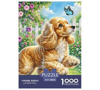Cocker américain Puzzle 1000 Pièces DIY Divertissement Puzzles Classiques Chien de Compagnie Puzzle Difficile Impossible pour Adultes pour Adultes Et Enfants À Partir De 14 Ans38x26cm/1000pcs