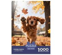 Cocker américain2 Puzzle 1000 Pièces Chien de Compagnie - Carte D’Europe Puzzle, Concentration & Déco Murale, Pièces Robustes, 70x50cm/1000pcs