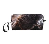 Cocker Anglais Chiens Bouclés Blanc Brunâtre, Trousse de Maquillage Trousse à cosmétiques Trousse de Toilette de Voyage Portable Pochette de Maquillage