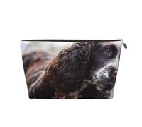 Cocker Anglais Chiens Bouclés Blanc Brunâtre, Trousse de Maquillage Trousse à cosmétiques Trousse de Toilette de Voyage Portable Pochette de Toilette