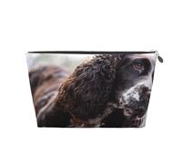 Cocker Anglais Chiens Bouclés Blanc Brunâtre, Trousse de Toilette Trousse de Maquillage Sac à cosmétiques Trousse de Toilette de Voyage Portable