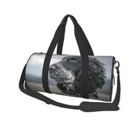 Cocker Anglais Grandes Oreilles Bouclées Noir, Sac de Voyage de Grande capacité, Sac à Main Rond, Sac de Voyage de Sport, fourre-Tout, Sac de Fitness