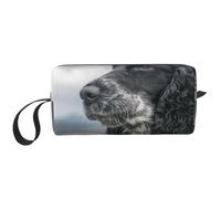 Cocker Anglais Grandes Oreilles Bouclées Noir, Trousse de Maquillage Trousse à cosmétiques Trousse de Toilette de Voyage Portable Pochette de Maquillage