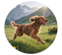 Cocker Spaniel 1000 Pièces Casse-tête Animal de Compagnie Chien Puzzles Circulaires pour Adultes Et Enfants Classiques Cadeau Décompression 1000pcs (67.5x67.5cm)
