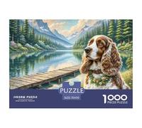 Cocker Spaniel américain 1000 Pieces Jigsaw Puzzles for Adults Family Challenge Toys Stress Relieving Entertainment Exercise The Memory of The Brain for The Whole for Women, Gifts