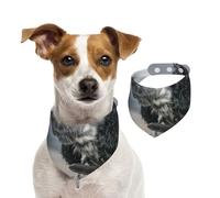 Cocker Spaniel Anglais à Grandes Oreilles bouclées, Noir,Bandanas pour Chien, écharpe en Coton, Bavoirs réglables pour Animaux de Compagnie,S