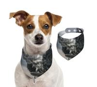 Cocker Spaniel anglais à grandes oreilles bouclées, noir,Bavoir pour animaux de compagnie, écharpe, bandana pour chats et chiens, serviette pour chiens, écharpe réglable pour animaux de compagnie,L