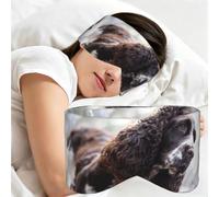 Cocker Spaniel anglais, brun et blanc, à poil frisé, Masque de sommeil pour la maison, les voyages et le travail posté, couvrant entièrement les yeux et bloquant la lumière