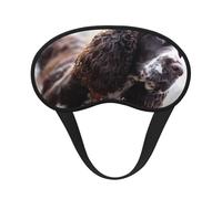 Cocker Spaniel anglais, brun et blanc, à poil frisé,Masques de sommeil occultants, cache-yeux couvrants, masques de sommeil anti-lumière