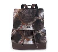 Cocker Spaniel anglais, chiens bouclés blancs brunâtres,Sac à dos imperméable pour femme, sac à dos de voyage léger en cuir PU tendance
