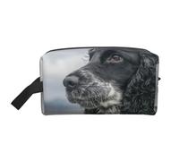 Cocker Spaniel Anglais, Grandes Oreilles bouclées, Noir, Organiseur de Maquillage Grande capacité, Trousse de Maquillage de Voyage pour Femme