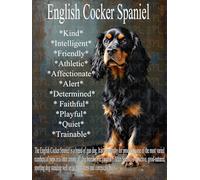 Cocker Spaniel anglais mignon Caractéristiques de la race Plaque en métal de style rétro Cadeau