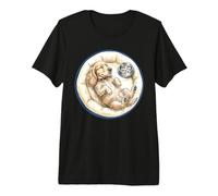 Cocker Spaniel Chien Chillt avec Panier pour Chien + Nourriture Pendant Le Sommeil T-Shirt Haut de Gamme