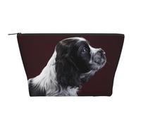 Cocker Spaniel Chiot Épagneul Noir Et Blanc, Trousse de Toilette Trousse de Maquillage Sac à cosmétiques Trousse de Toilette de Voyage Portable