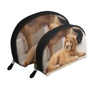 Cocker Spaniel Chiot Petit Épagneul Chiens Animaux, Trousse de Maquillage Coquille Femme Petit Porte-Monnaie Trousse de Toilette Trousse à cosmétiques 2 pièces