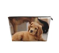 Cocker Spaniel Chiot Petit Épagneul Chiens Animaux, Trousse de Maquillage Trousse à cosmétiques Trousse de Toilette de Voyage Portable Pochette de Toilette