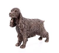 cocker spaniel debout Petite Statue en bronze coulé à froid Sculpture Chien Animaux de Compagnie Idée de cadeau H9 cm