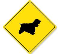 Cocker Spaniel Dog Diamond Sign