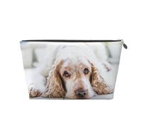 Cocker Spaniel Épagneul Brun Chiens Tristes Chiens Animaux, Trousse de Toilette Trousse de Maquillage Sac à cosmétiques Trousse de Toilette de Voyage Portable