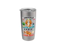 Cocker Spaniel faisant du yoga inhale - Exale DIGOR Gobelet isotherme en acier inoxydable double paroi