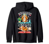 Cocker Spaniel Faisant du Yoga Inhale - Exale DIGOR Sweat à Capuche