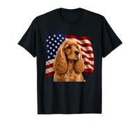 Cocker Spaniel Patriotique 4 Juillet Drapeau USA Cocker Spaniel T-Shirt