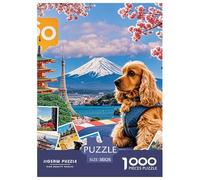 Cocker Spaniel Puzzles De 1000 Pieces pour Adultes Chien de Compagnie Mignon Classiques pour Jeux Et Activités Familiales Stimulantes, Jeu Familial 38x26cm/1000pcs