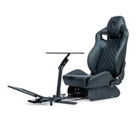 Cockpit de simulation de course - NACON - Similicuir noir - Ergonomique - Réglable - Design contemporain