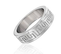 Cockring de luxe avec motif grec - silver - Taille - 40 mm