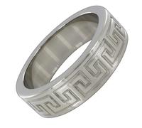 Cockring de luxe avec motif grec - silver - Taille - 50 mm
